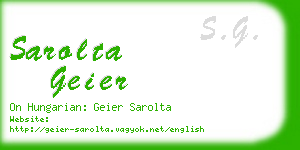 sarolta geier business card